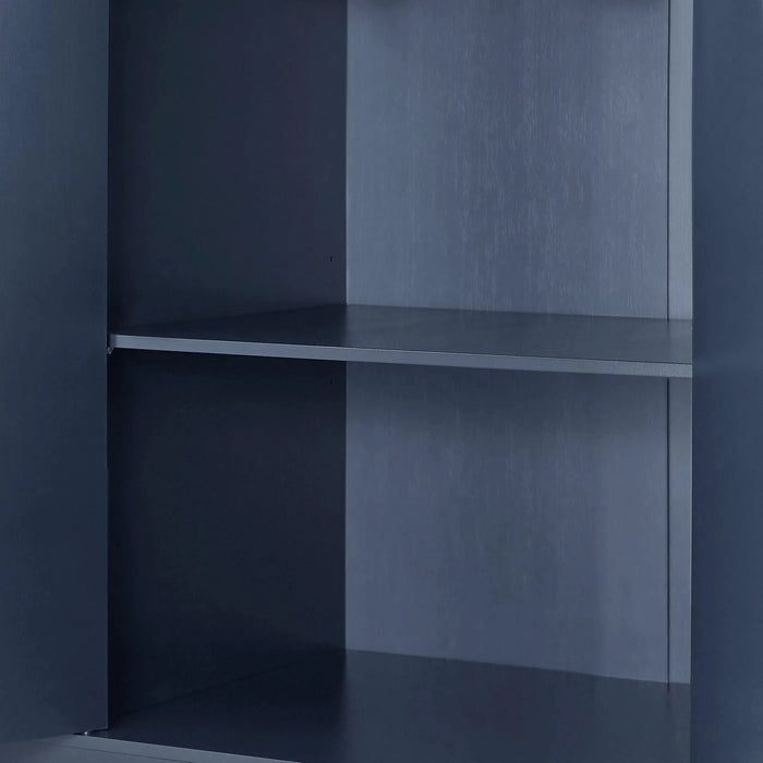 53'' Kitchen Storage Islands with Drawers and Trash Can Storage for Kitchen & Dining. Modern Farmhouse Design, Navy Blue, 53.2'W x 20.9'D x 38.0'H. Default -DTYStore