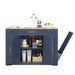 53'' Kitchen Storage Islands with Drawers and Trash Can Storage for Kitchen & Dining. Modern Farmhouse Design, Navy Blue, 53.2'W x 20.9'D x 38.0'H. Default -DTYStore