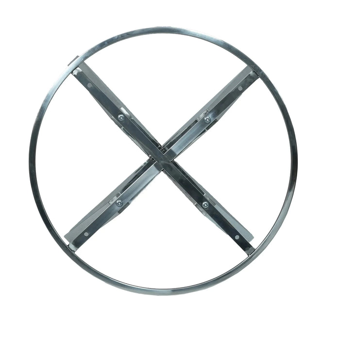 53' Round Marble Dining Table with Silver Stainless Steel Design Base, Artificial Marble for 6 People, 23.62'White Artificial Stone Turntable,White (Dining Table Only) Default -DTYStore