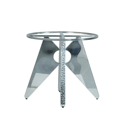 53' Round Marble Dining Table with Silver Stainless Steel Design Base, Artificial Marble for 6 People, Dining Room/Living Room Kitchen Dining Table,Black (Dining Table Only) Default -DTYStore