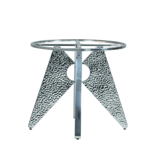 53' Round Marble Dining Table with Silver Stainless Steel Design Base, Artificial Marble for 6 People, Dining Room/Living Room Kitchen Dining Table,Black (Dining Table Only) Default -DTYStore