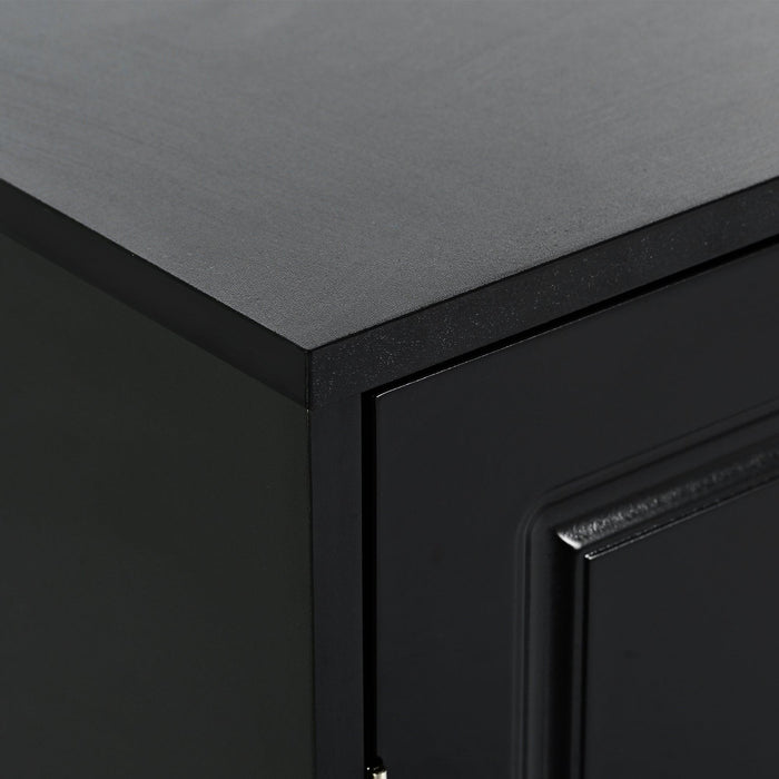 Sleek and Modern Shoe Cabinet with Adjustable Shelves, Minimalist Shoe Storage Organizer with Sturdy Top Surface, Space-saving Design Side Board for Various Sizes of Items, Black - DTYStore