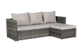 5 Piece Patio Furniture Set,Outdoor Wicker Rattan Sofa Conversation Set All Weather Patio Sectional Sofa Set with Glass Table, Cushions and Pillows for Garden, Backyard - DTYStore