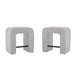 24'' Boucle stool Set of 2,Dining Chairs for Home Kitchen Island,Grey - DTYStore