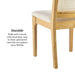 Modern Solid Wood Dining Chair with Rattan Inset Back, Set of 2, Natural - DTYStore