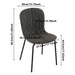 Dark Grey Faux Leather Dining Chairs Set of 4,Mid-Century Modern Upholstered PU Leather Chairs,for Kitchen Dining Room - DTYStore