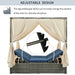 U_Style Adjustable Sun Bed With Curtain,High Comfort,With 3 Colors - DTYStore