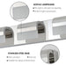 Bathroom Vanity Lighting 3-Light LED Vanity Lights Over Mirror Bath Wall Lighting - DTYStore