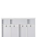 Modern Style Multiple Functions Hallway Coat Rack with Metal Black Hooks, Entryway Bench 60" Wide Hall Tree with Ample Storage Space and 24 Shoe Cubbies , White ( OLD SKU: WF286983AAK ) - DTYStore