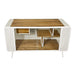 55.12 'Spacious Cat House with Tempered Glass, for Living Room, Hallway, Study and Other Spaces (White) Default -DTYStore