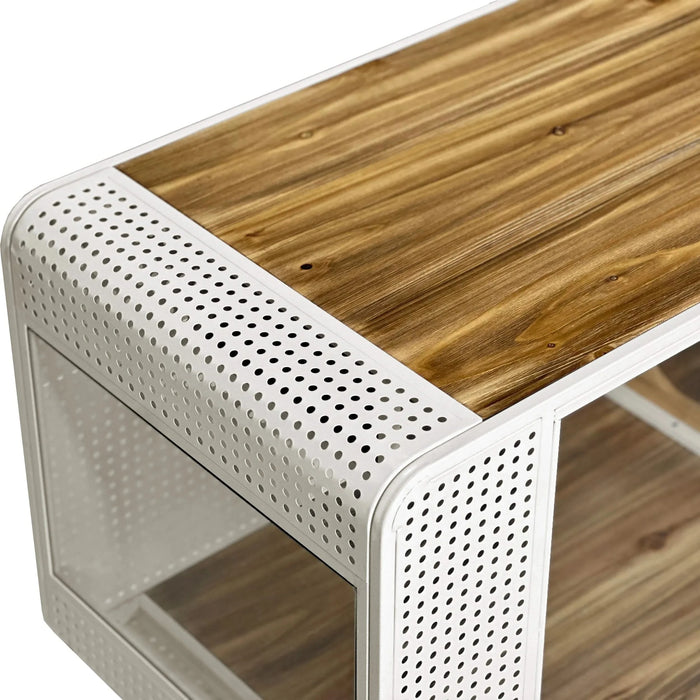 55.12 'Spacious Cat House with Tempered Glass, for Living Room, Hallway, Study and Other Spaces (White) Default -DTYStore