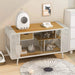 55.12 'Spacious Cat House with Tempered Glass, for Living Room, Hallway, Study and Other Spaces (White) Default -DTYStore