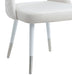 Zemirah White Velvet & White Gloss Finish Side Chair (Set of 2) - DTYStore