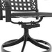Cast Aluminum Patio Swivel Chair 2PCS With Black Frame and Cushions In Random Colors - DTYStore