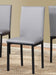Noyes Faux Leather Seat Metal Frame Dining Chairs, Set of 4, Gray - DTYStore