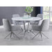 Light Grey and Chrome Flare Arm Side Chair - DTYStore