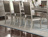 Luxury Silver Accent Tufted Upholstered Chairs Set of 2 Dining Side Chairs - DTYStore