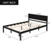 Platform Bed Frame with Headboard, Wood Slat Support, No Box Spring Needed, Queen,Espresso - DTYStore