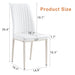4 Dining Chair Set, White Dining Chair Set, PU Material High Back Seat and Sturdy White Leg Chair for Dining Room, Kitchen and Living Room c-010 - DTYStore
