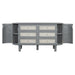Full Murphy Bed with Hidden Storage & Modern Woven Design,Gray - DTYStore