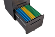 3 Drawer Mobile File Cabinet Under Desk, Simple Style Versatile Storage for Files, 5 Wheel Design, Anti-Tilting, Cold Rolled Steel, Waterproof, Moisture-Proof, for Legal/Letter A4 Files - DTYStore