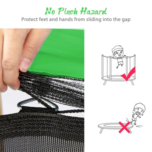 5.5FT Trampoline for Kids - 65' Outdoor & Indoor Mini Toddler Trampoline with Enclosure, Basketball Hoop and Ball Included Default -DTYStore