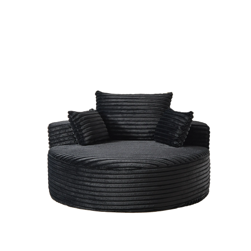 55''L Corduroy Sponge single sofa,No Assembly Required,Fluffy Modern Sleeper Chair for Living room, Bedroom, Lounge and Projection Room(Not a swivel chair.) Default -DTYStore