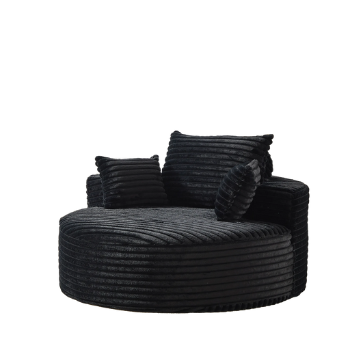 55''L Corduroy Sponge single sofa,No Assembly Required,Fluffy Modern Sleeper Chair for Living room, Bedroom, Lounge and Projection Room(Not a swivel chair.) Default -DTYStore