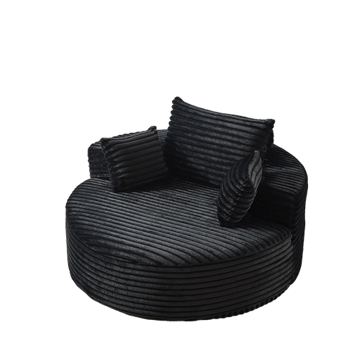 55''L Corduroy Sponge single sofa,No Assembly Required,Fluffy Modern Sleeper Chair for Living room, Bedroom, Lounge and Projection Room(Not a swivel chair.) Default -DTYStore