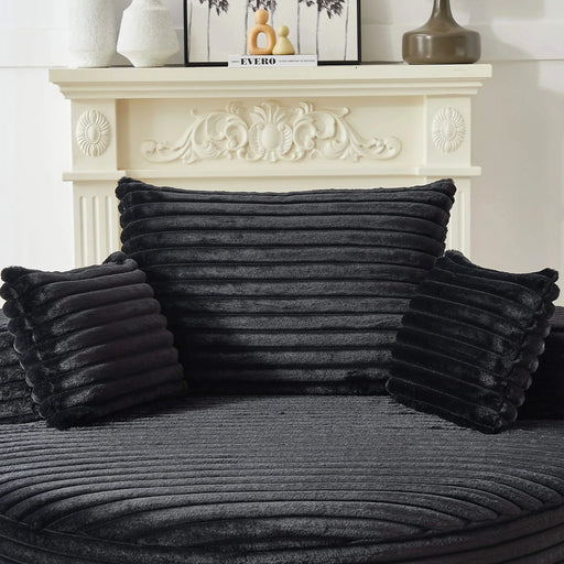 55''L Corduroy Sponge single sofa,No Assembly Required,Fluffy Modern Sleeper Chair for Living room, Bedroom, Lounge and Projection Room(Not a swivel chair.) Default -DTYStore