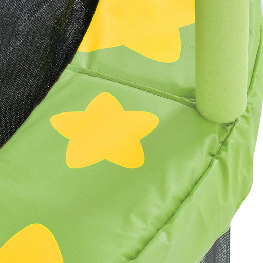 55 Inch Kids Trampoline with Safety Enclosure Net, 4.5FT Outdoor Indoor Trampoline for Kids (GREEN) Default -DTYStore