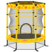 55 Inch Kids Trampoline with Safety Enclosure Net, 4.5FT Outdoor Indoor Trampoline for Kids (Yellow) Default -DTYStore
