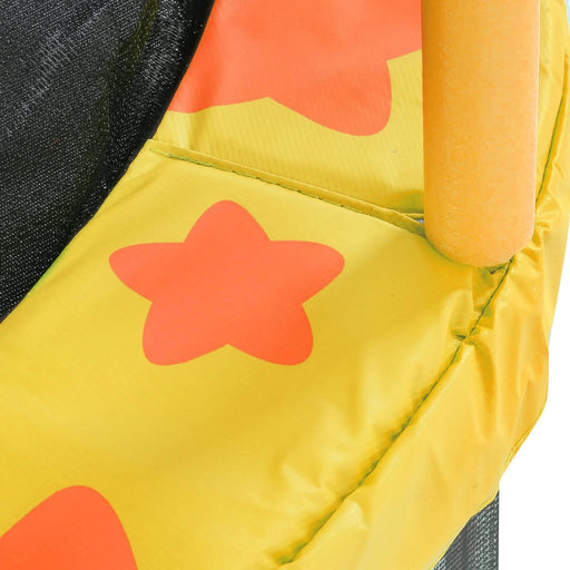 55 Inch Kids Trampoline with Safety Enclosure Net, 4.5FT Outdoor Indoor Trampoline for Kids (Yellow) Default -DTYStore