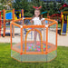 55'' Toddlers Trampoline with Safety Enclosure Net and Balls, Indoor Outdoor Mini Trampoline for Kids Default -DTYStore