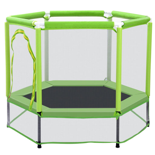 55'' Toddlers Trampoline with Safety Enclosure Net and Balls, Indoor Outdoor Mini Trampoline for Kids Default -DTYStore
