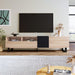 Modern TV Stand for 80'' TV with Double Storage Space, Media Console Table, Entertainment Center with Drop Down Door for Living Room, Bedroom, Home Theatre - DTYStore