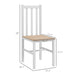 Farmhouse Armless Dining Chairs, Set of 4 with Slat Back, White - DTYStore