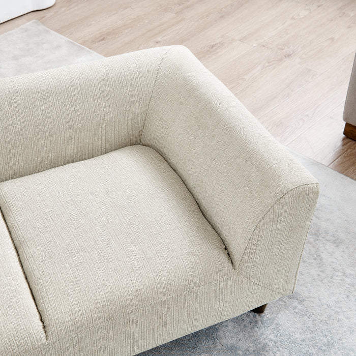 Pet sofa with backrest and armrests, modern rectangular pet sofa suitable for medium and large dogs, soft cushion comfortable dog sofa,--BEIGE