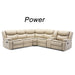 L Shape Breath Leather Power Reclining Sectional Sofa Set with USB Port, Cream - DTYStore