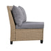 [VIDEO provided] U_Style 6 - Person Fan-shaped Rattan Suit Combination with Cushions and Table,Suitable for Garden - DTYStore