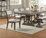 Contemporary Solid wood & Veneer Dining Room Chairs 2pcs Chair Set Cream Cushion Seat back - DTYStore