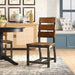 Unique Look Wood Framing Side Chairs 2pc Set Rustic Brown and Gunmetal Finish Industrial Design Casual Dining Furniture - DTYStore