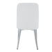 4 modern dining chairs, smooth PU leather backrest and silver-toned metal legs for a comfortable home experience for kitchens, bedrooms and offices. - DTYStore