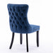 Furniture,Upholstered Wing-Back Dining Chair with Backstitching Nailhead Trim and Solid Wood Legs,Set of 2, Blue,SW8809BL, KD - DTYStore
