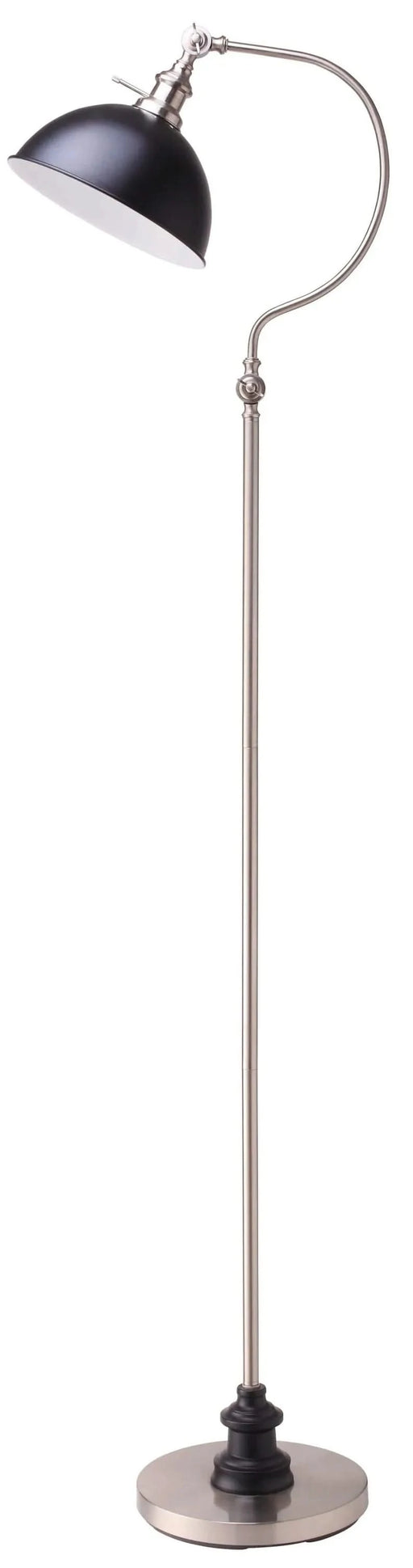 56''H SATIN NICKLE GOOD NECK FLOOR LAMP Default -DTYStore