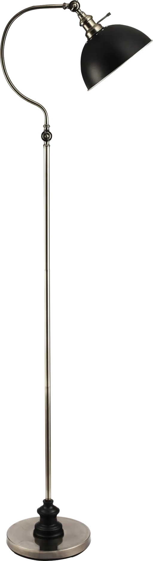 56''H SATIN NICKLE GOOD NECK FLOOR LAMP Default -DTYStore