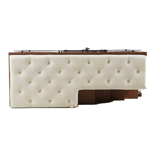 56'L, Furniture Style 2 in 1 Dog Crate with Padded Seat, Sliding Barn Door, Luxury Wooden Dog Kennel, End of Bed Bench Ottoman with Removable Cushion for Bedroom, Living Room, Walnut Default -DTYStore