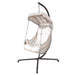 Swing Egg Chair with Stand Indoor Outdoor, Wicker Rattan Frame 350lbs Capacity Hammock Chair for Patio Bedroom with Sunshade Cloth, Courtyard, Cushion And Pillow - DTYStore