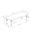 Bench, 48' Rectangular, Upholstered, Wood, Entryway, Dining Room, Kitchen, Antique Grey, Grey Fabric, Grey Solid Wood, Transitional - DTYStore