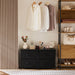 Drawers Dresser Chest of Drawers,Metal Frame and Wood Top,Black - DTYStore